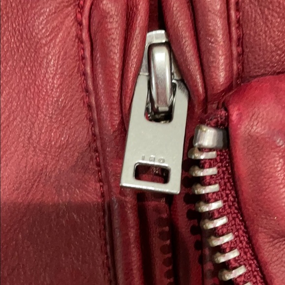 Iro Han burgundy red leather jacket size 40 - Picture 7 of 16